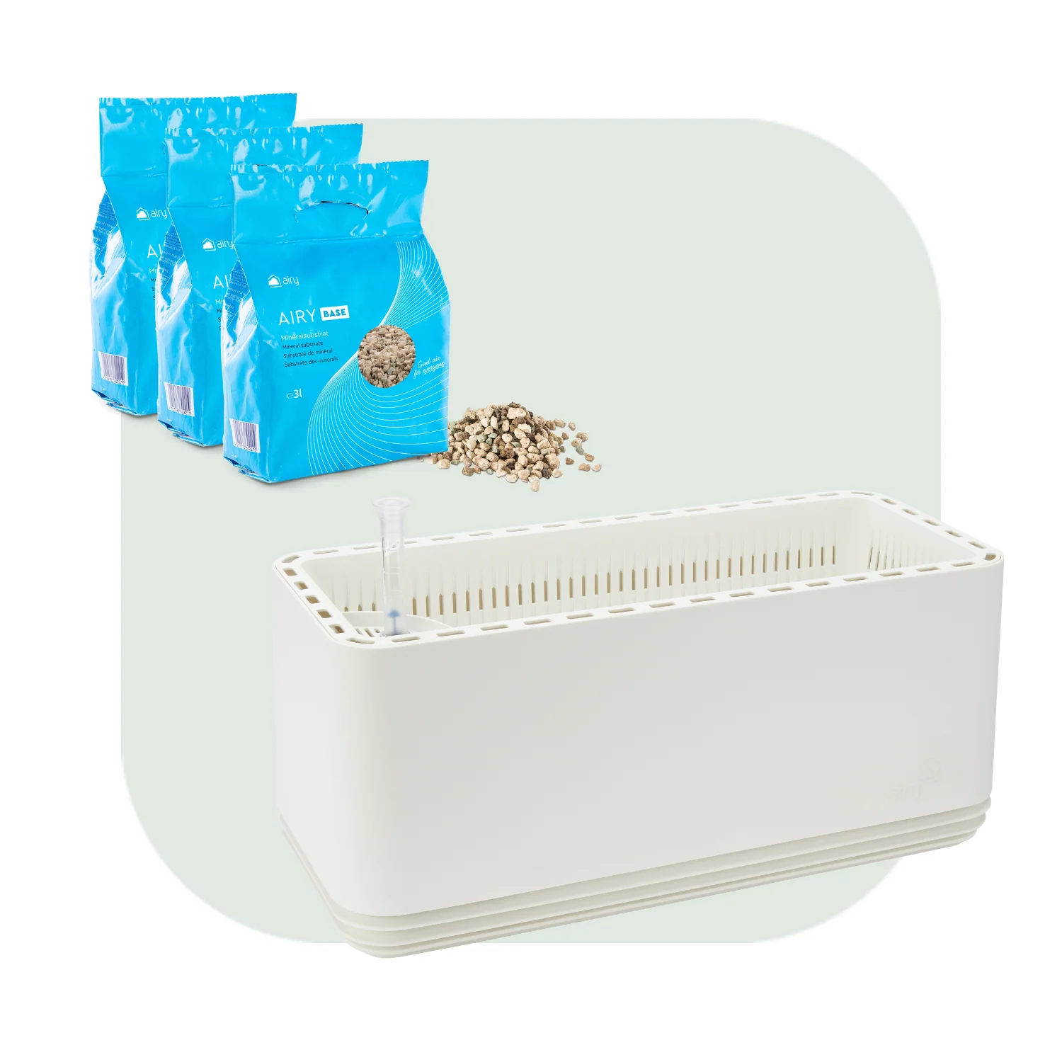 Der AIRY Biofilter ohne Pflanze